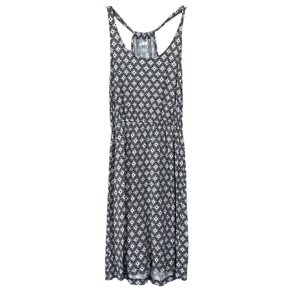 Old Navy Aztec Geo Print Halter Soft Stretch Casual Dress Black White Size Small - Picture 1 of 7
